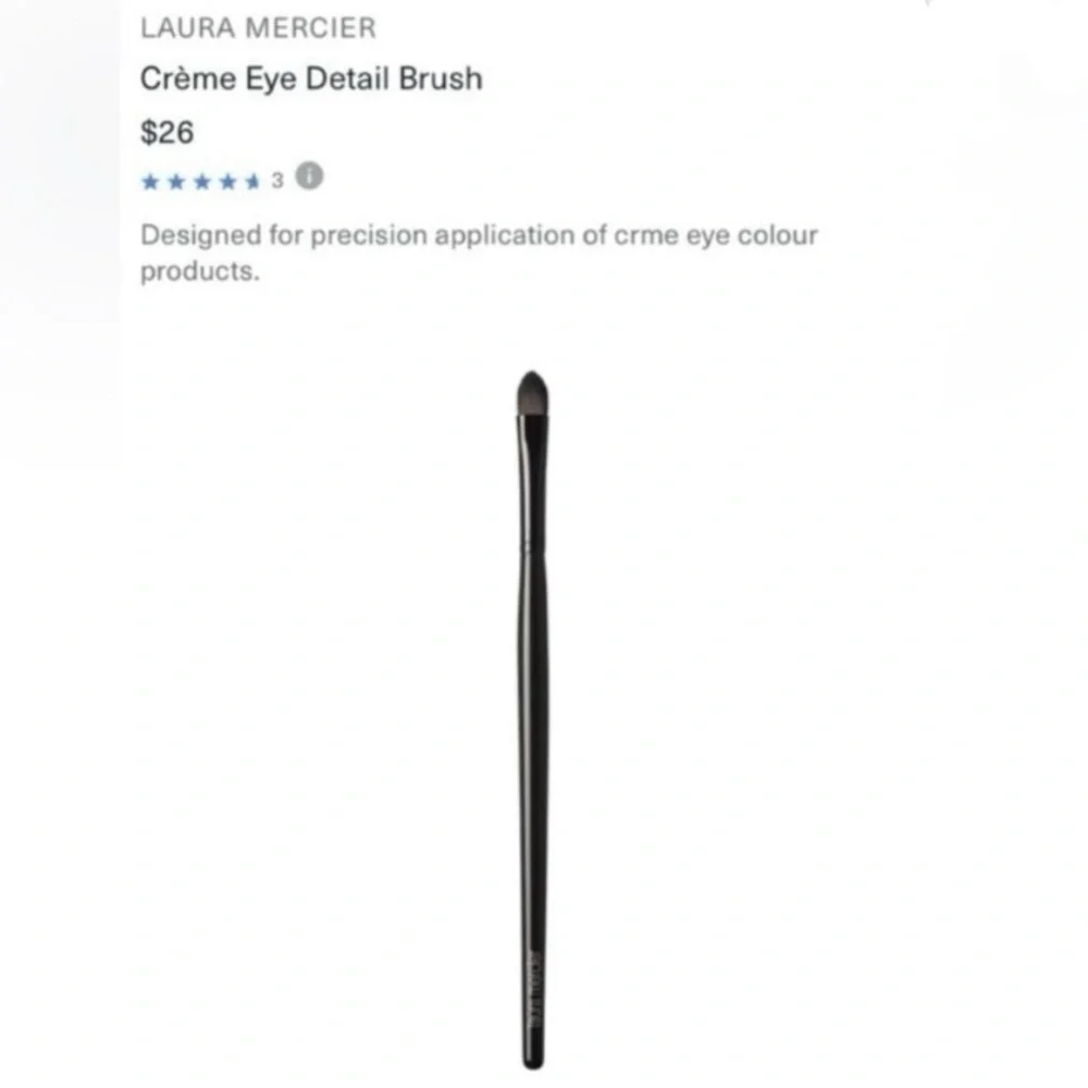 Laura Mercier Brush “Crème Eye Detail” Brush - NWT in box